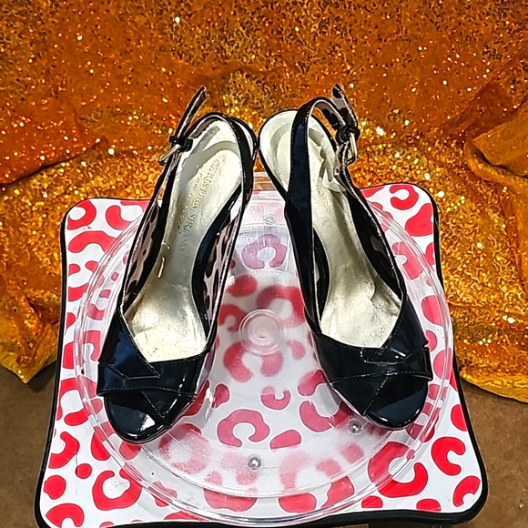 K Christian Siriano Black Lepoard heels - Picture 7 of 9